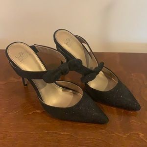Badglly Mischka Black Evening High Heels_size 7.5
